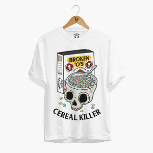 Cereal Killer Front Print T-shirt (Unisex)-Tattoo Clothing, Tattoo T-Shirt, EP01-Broken Society