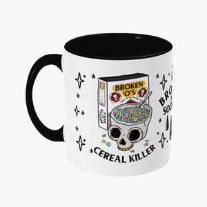 Cereal Killer Mug-Tattoo Apparel, Tattoo Accessories, Tattoo Gift, Tattoo Coffee Mug, 11oz White Ceramic-Broken Society