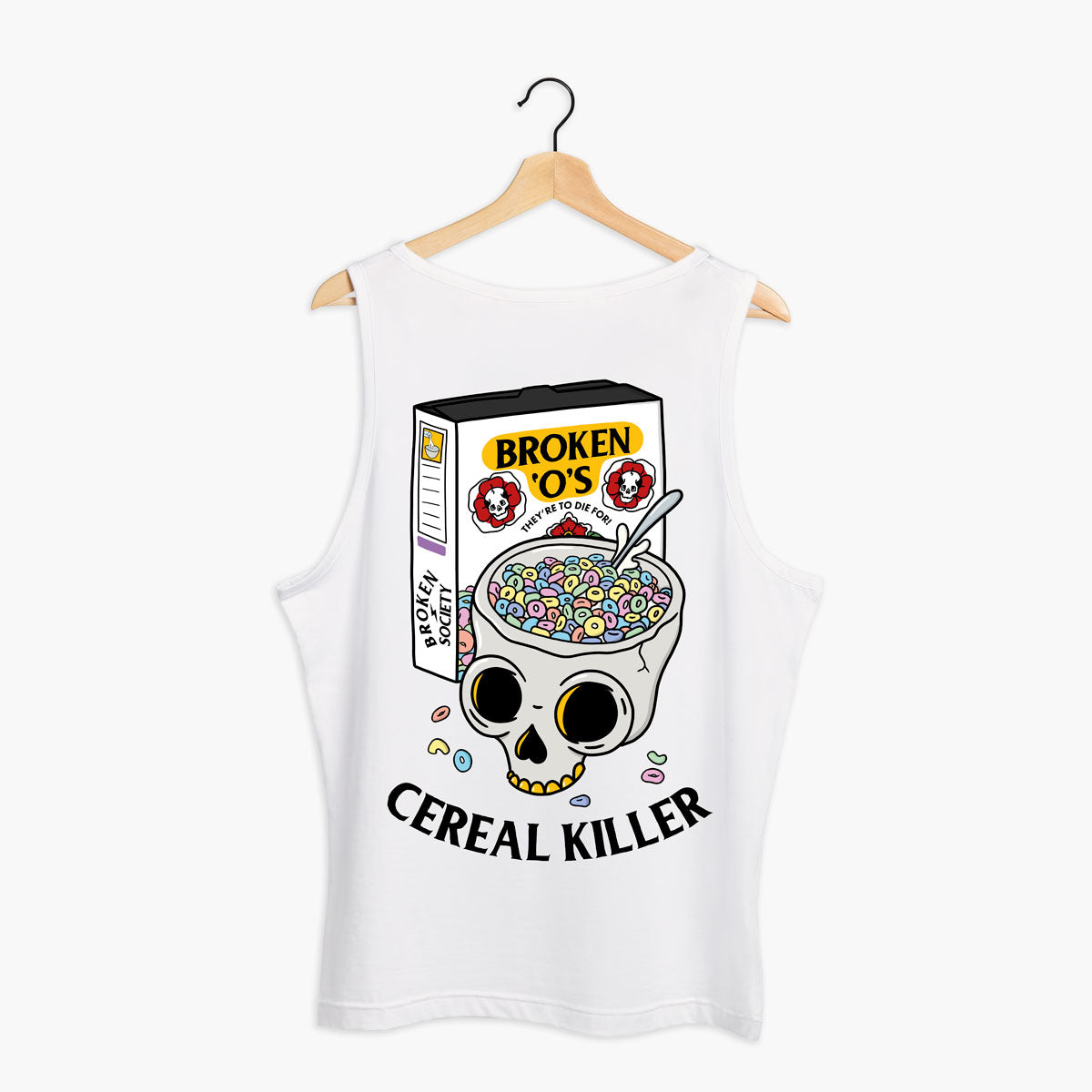 Cereal Killer Tank (Unisex)-Tattoo Clothing, Tattoo Tank, 03980-Broken Society