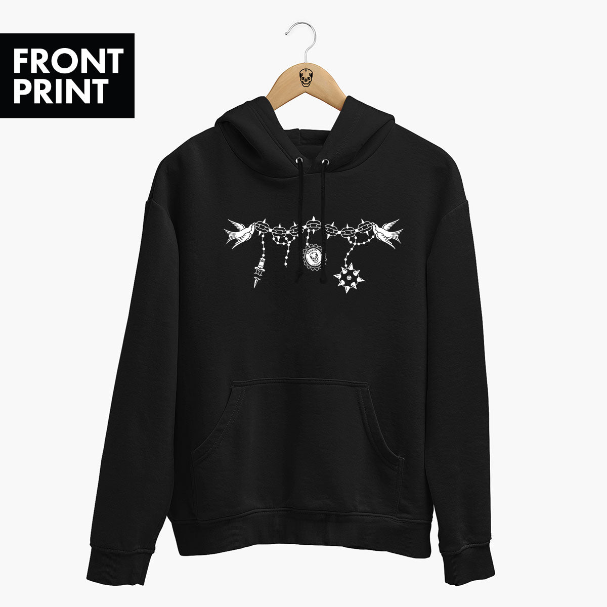 Chains Hoodie (Unisex)-Tattoo Clothing, Tattoo Hoodie, JH001-Broken Society