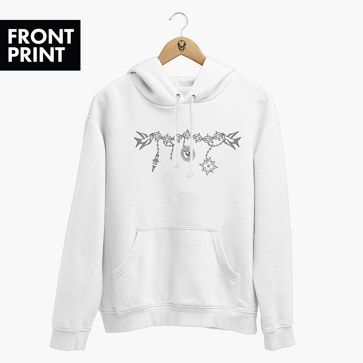 Chains Hoodie (Unisex)-Tattoo Clothing, Tattoo Hoodie, JH001-Broken Society