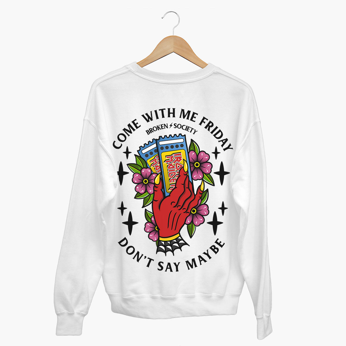 Come With Me Friday Sweatshirt (Unisex)-Tattoo Clothing, Tattoo Sweatshirt, JH030-Broken Society