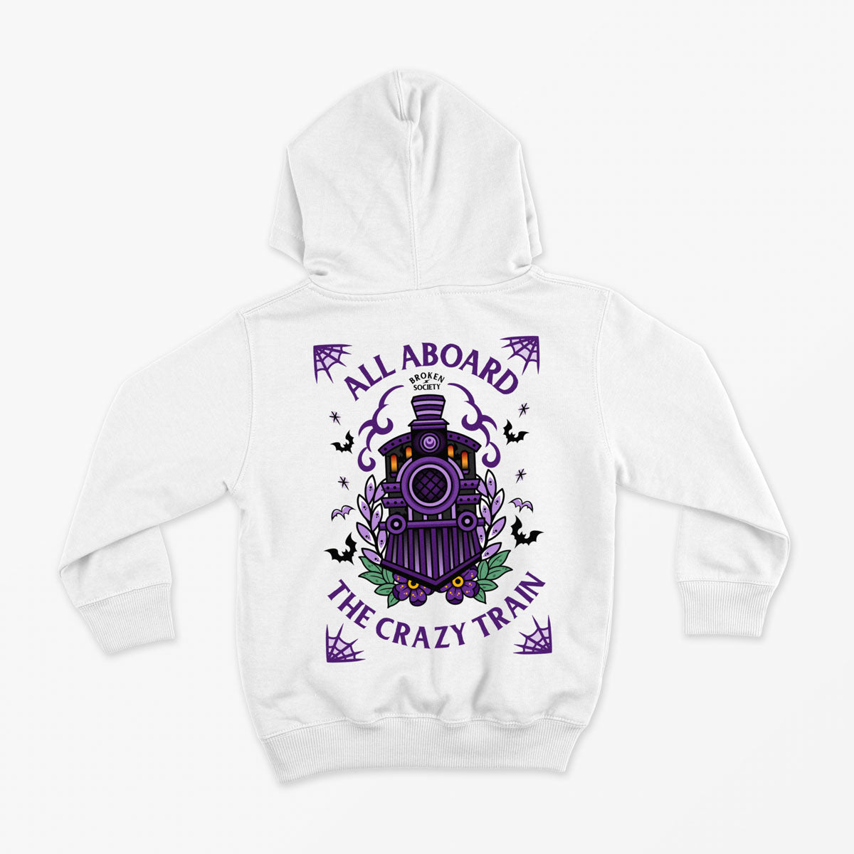 Crazy Train Kids Hoodie (Unisex)-Tattoo Clothing, Tattoo Hoodie, JH001J-Broken Society