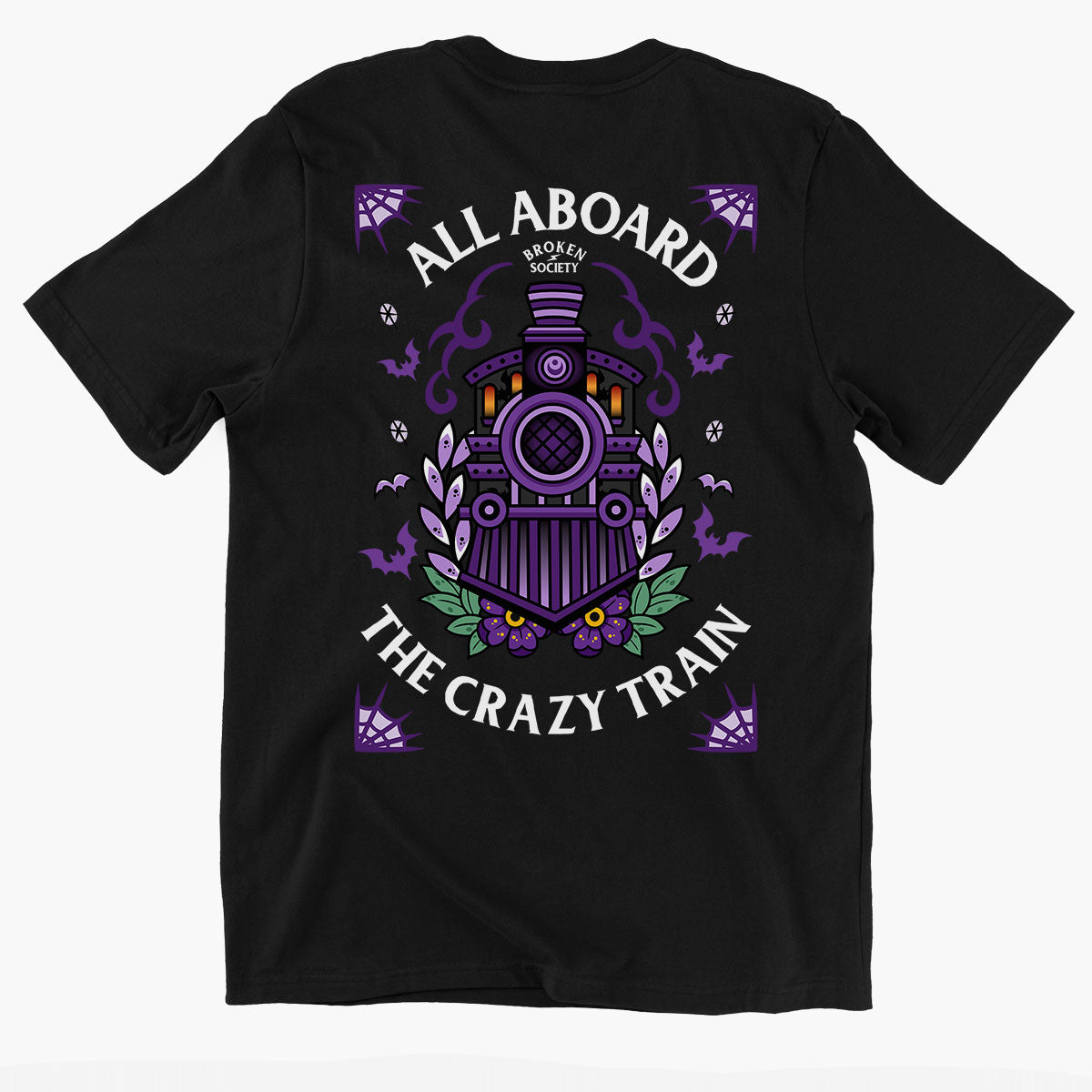 Crazy Train Kids T-Shirt (Unisex)-Tattoo Clothing, Tattoo Kids Shirt, Mini Creator-Broken Society