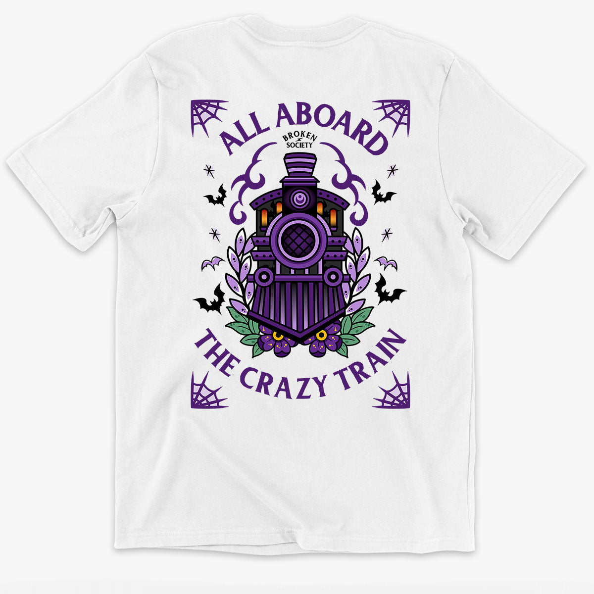 Crazy Train Kids T-Shirt (Unisex)-Tattoo Clothing, Tattoo Kids Shirt, Mini Creator-Broken Society