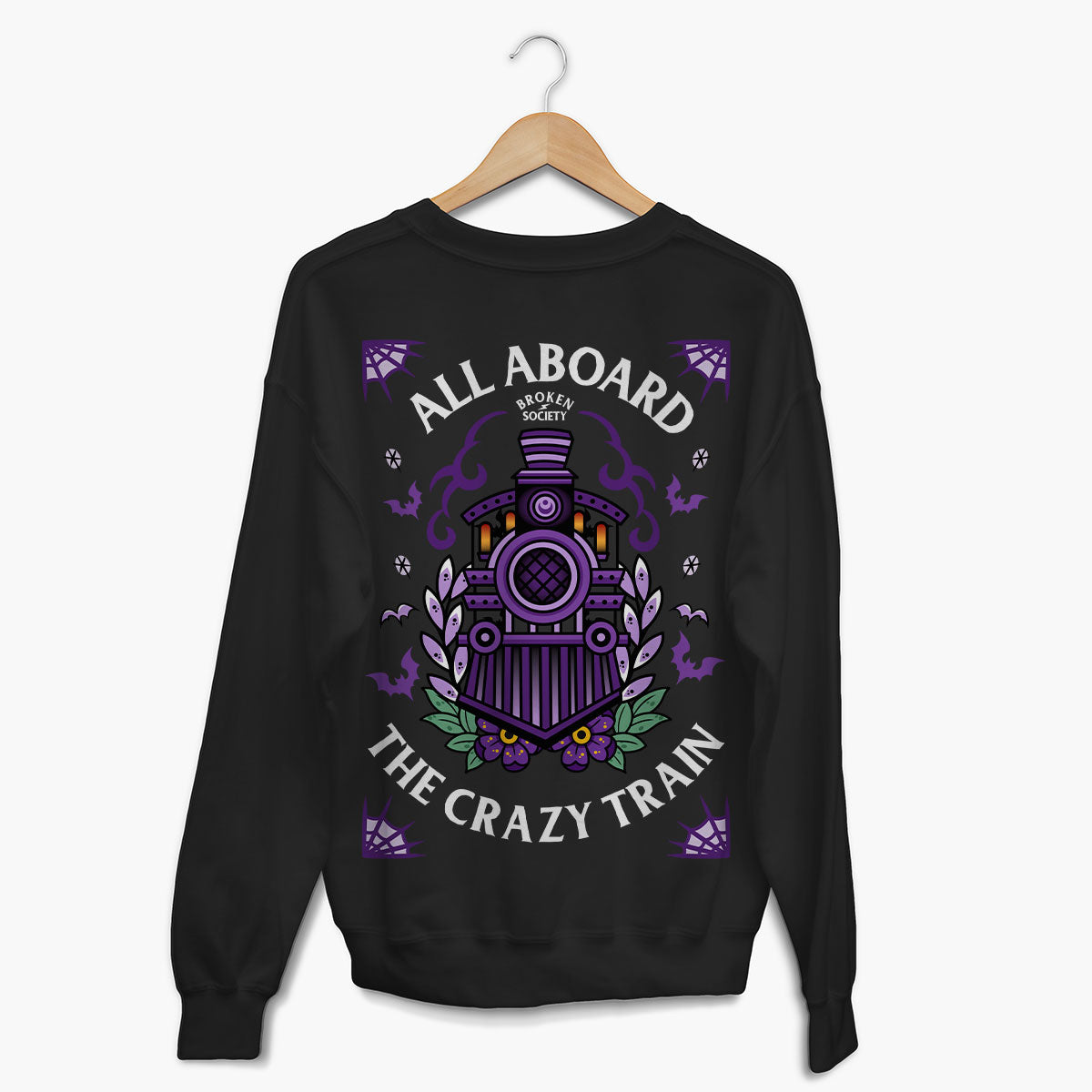 Crazy Train Sweatshirt (Unisex)-Tattoo Clothing, Tattoo Sweatshirt, JH030-Broken Society