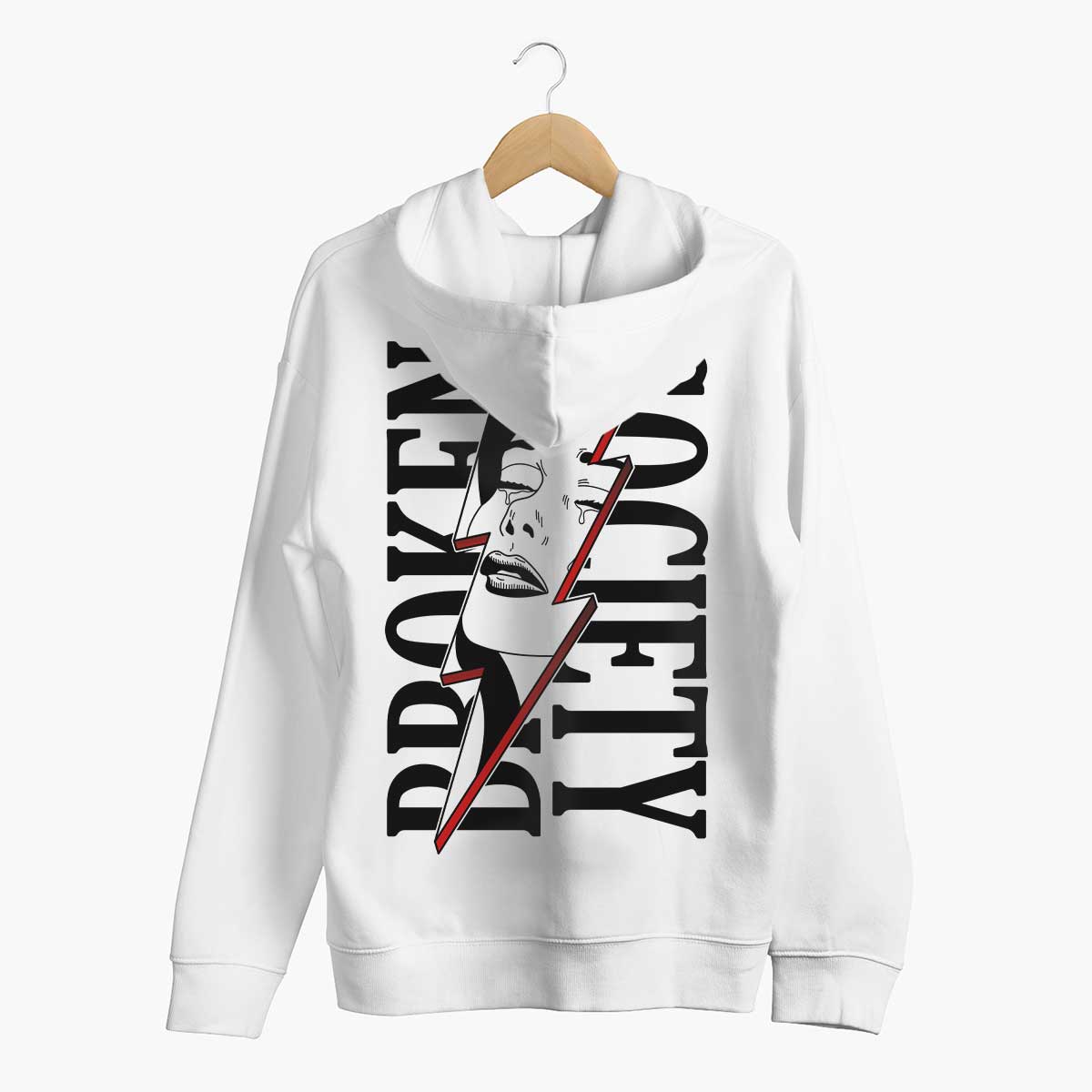 Crying Lightning Hoodie (Unisex)-Tattoo Clothing, Tattoo Hoodie, JH001-Broken Society