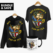 Load image into Gallery viewer, Cup of Tea Bundle (Black)-Tattoo Apparel, Tattoo Accessories, Tattoo Gift, Tattoo Bundle-Broken Society