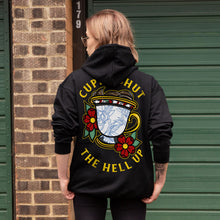 Load image into Gallery viewer, Cuppa Shut The Hell Up Hoodie (Unisex)-Tattoo Clothing, Tattoo Hoodie, JH001-Broken Society