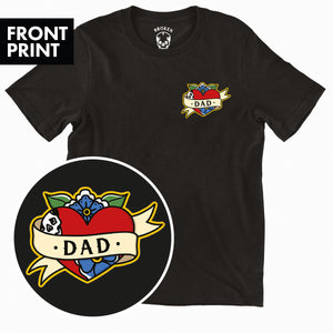 Dad Kids T-Shirt (Unisex)-Tattoo Clothing, Tattoo Kids Shirt, Mini Creator-Broken Society