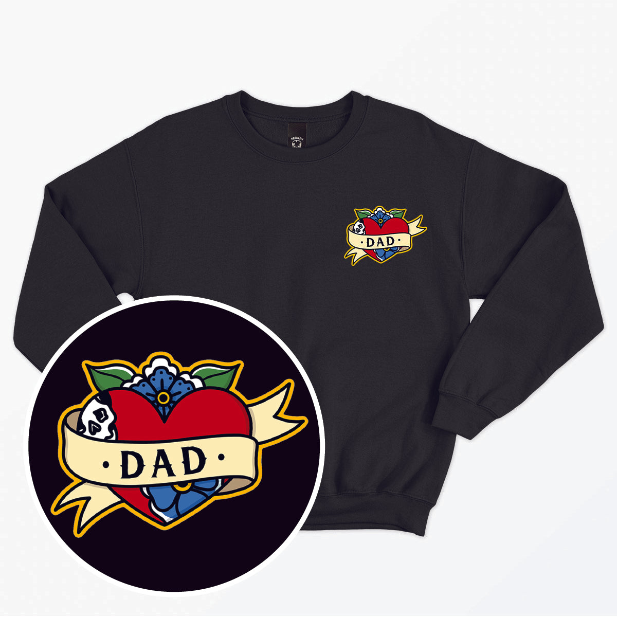 Dad Kids Sweatshirt (Unisex)-Tattoo Clothing, Tattoo Sweatshirt, JH030J-Broken Society