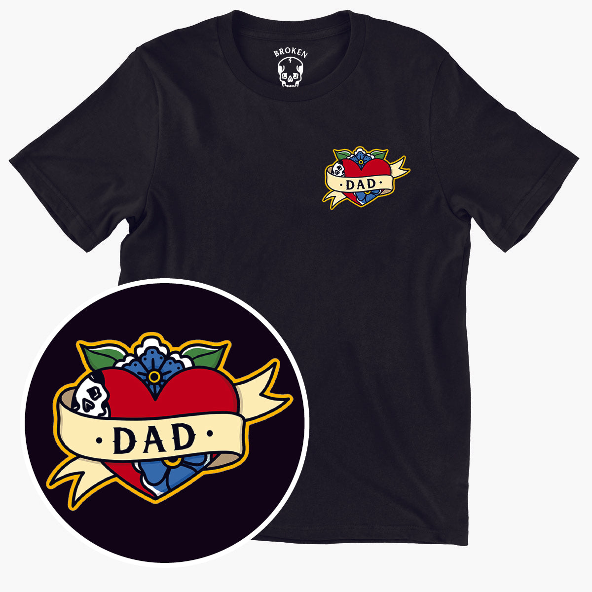 Dad Kids T-Shirt (Unisex)-Tattoo Clothing, Tattoo Kids Shirt, Mini Creator-Broken Society