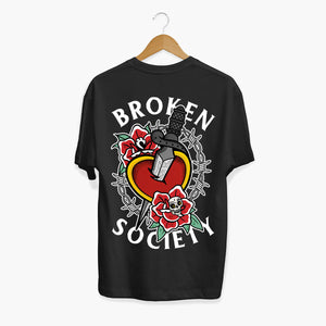 Dagger Heart T-shirt (Unisex)-Tattoo Clothing, Tattoo T-Shirt, N03-Broken Society