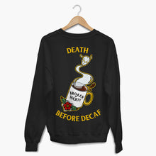 Cargar imagen en el visor de la galería, Death Before Decaf Sweatshirt (Unisex)-Tattoo Clothing, Tattoo Sweatshirt, JH030-Broken Society