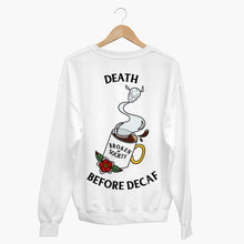 Laden Sie das Bild in den Galerie-Viewer, Death Before Decaf Sweatshirt (Unisex)-Tattoo Clothing, Tattoo Sweatshirt, JH030-Broken Society