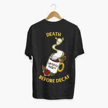 Laden Sie das Bild in den Galerie-Viewer, Death Before Decaf T-shirt (Unisex)-Tattoo Clothing, Tattoo T-Shirt, N03-Broken Society