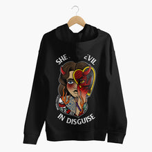 Laden Sie das Bild in den Galerie-Viewer, Devil In Disguise Hoodie (Unisex)-Tattoo Clothing, Tattoo Hoodie, JH001-Broken Society