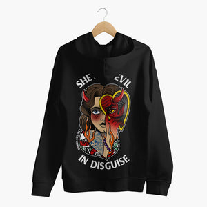 Devil In Disguise Hoodie (Unisex)-Tattoo Clothing, Tattoo Hoodie, JH001-Broken Society