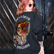 Laden Sie das Bild in den Galerie-Viewer, Devil In Disguise Sweatshirt (Unisex)-Tattoo Clothing, Tattoo Sweatshirt, JH030-Broken Society