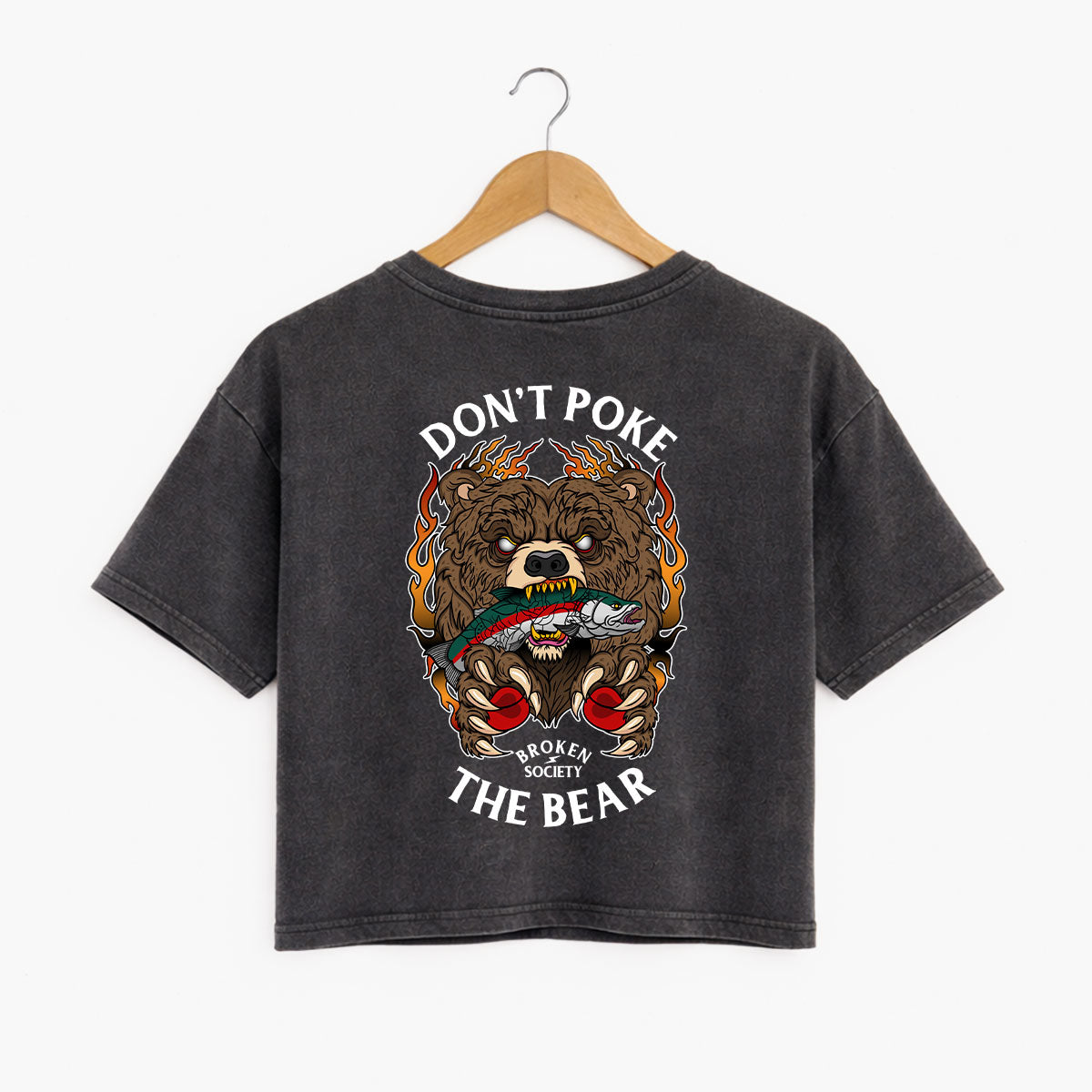 Don't Poke The Bear Boxy Women's Fit T-Shirt-Tattoo Clothing, Tattoo T-Shirt, EP026-Broken Society
