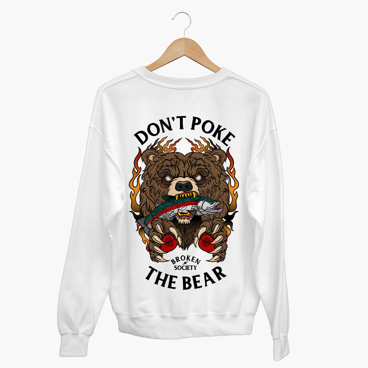 Don't Poke The Bear Sweatshirt (Unisex)-Tattoo Clothing, Tattoo Sweatshirt, JH030-Broken Society