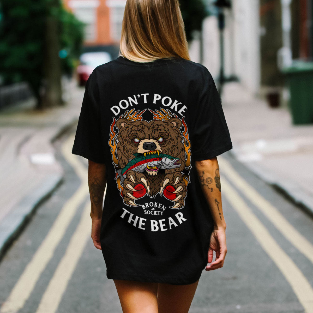 Don't Poke The Bear T-Shirt (Unisex)-Tattoo Clothing, Tattoo T-Shirt, EP01-Broken Society