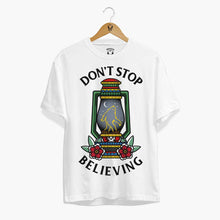 Load image into Gallery viewer, Don&#39;t Stop Believing Front T-shirt (Unisex)-Tattoo Clothing, Tattoo T-Shirt, N03-Broken Society