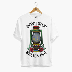 Don't Stop Believing Front T-shirt (Unisex)-Tattoo Clothing, Tattoo T-Shirt, N03-Broken Society