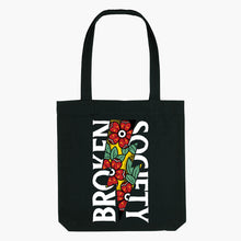 Load image into Gallery viewer, Flower Power Strong-As-Hell Tote Bag-Tattoo Apparel, Tattoo Accessories, Tattoo Gift, Tattoo Tote Bag-Broken Society