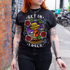 Get In Loser T-Shirt (Unisex)-Tattoo Clothing, Tattoo T-Shirt, N03-Broken Society