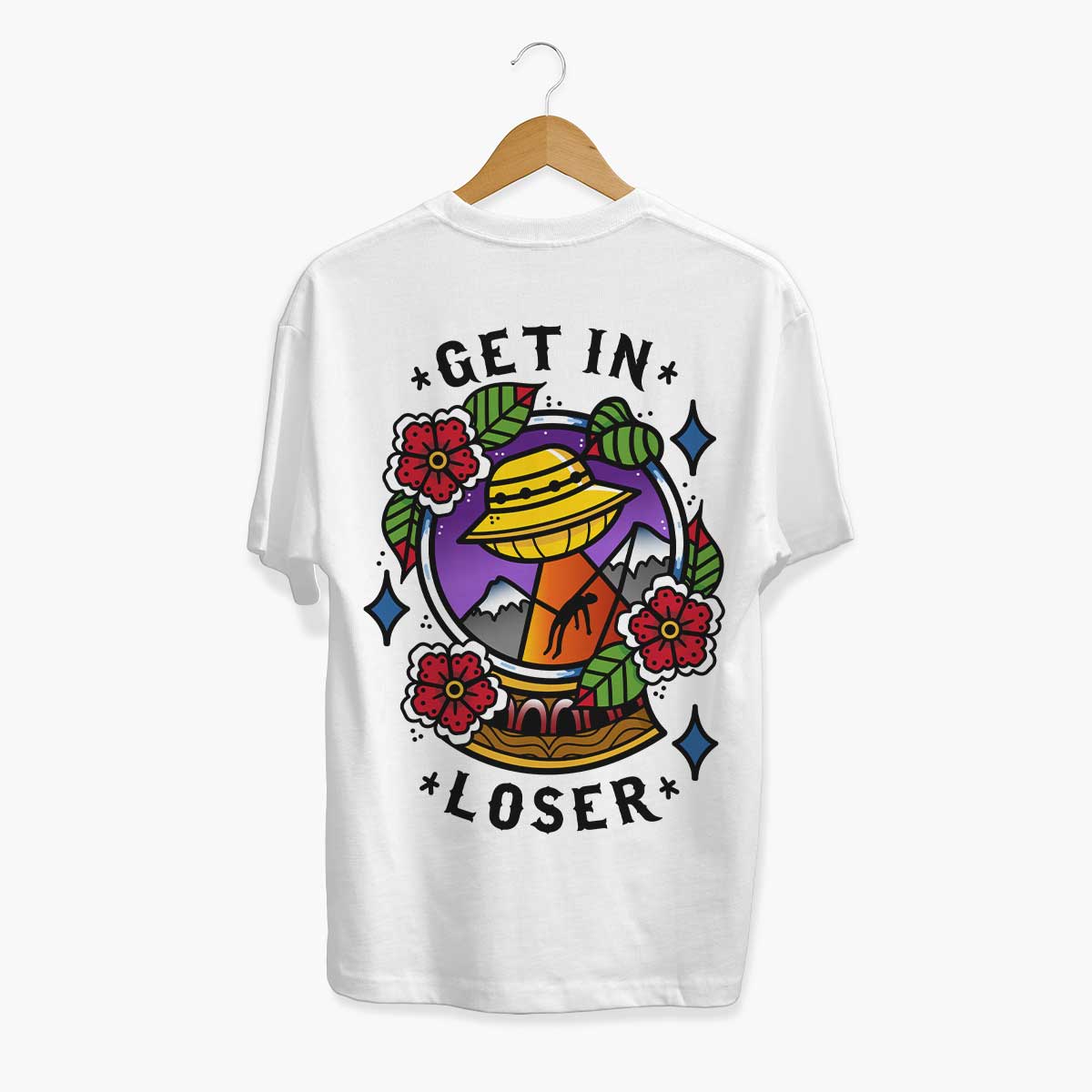 Get In Loser T-Shirt (Unisex)-Tattoo Clothing, Tattoo T-Shirt, N03-Broken Society