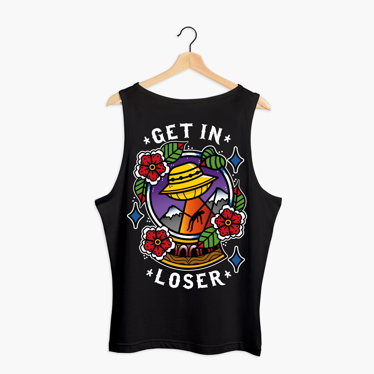 Get In Loser Tank (Unisex)-Tattoo Clothing, Tattoo Tank, 03980-Broken Society