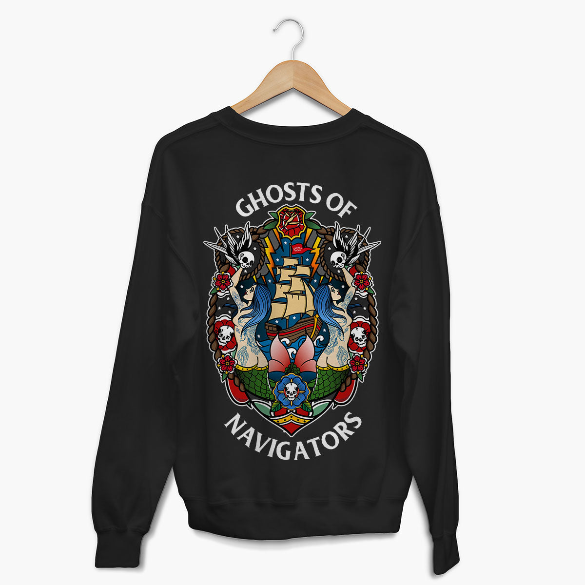 Ghost Of Navigators Sweatshirt (Unisex)-Tattoo Clothing, Tattoo Sweatshirt, JH030-Broken Society
