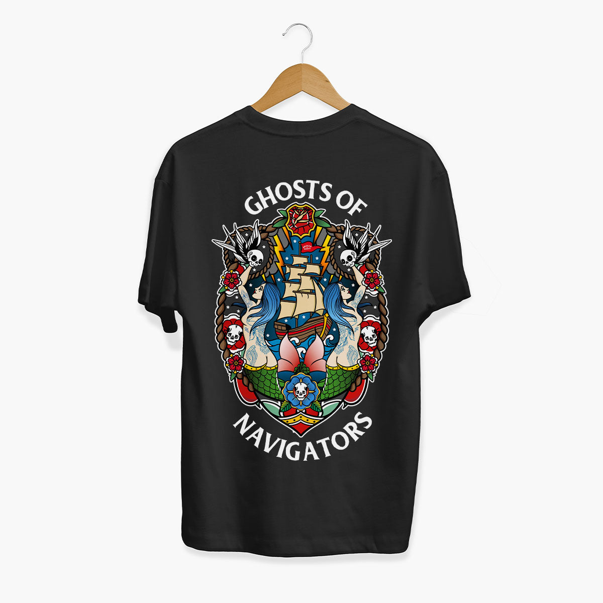 Ghost Of Navigators T-Shirt (Unisex)-Tattoo Clothing, Tattoo T-Shirt, EP01-Broken Society