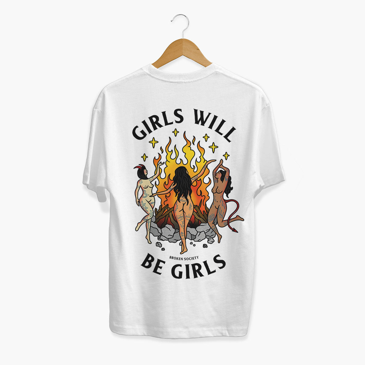 Girls Will Be Girls T-Shirt (Unisex)-Tattoo Clothing, Tattoo T-Shirt, EP01-Broken Society