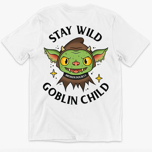 Goblin Child Kids T-Shirt (Unisex)-Tattoo Clothing, Tattoo Kids Shirt, Mini Creator-Broken Society