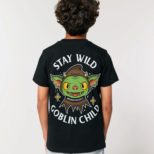 Goblin Child Kids T-Shirt (Unisex)-Tattoo Clothing, Tattoo Kids Shirt, Mini Creator-Broken Society