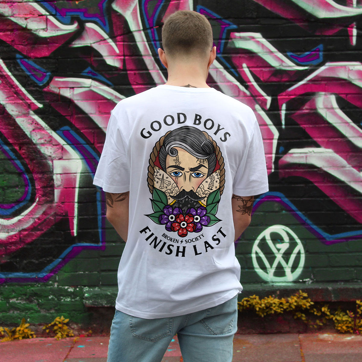 Good Boys T-shirt (Unisex)-Tattoo Clothing, Tattoo T-Shirt, EP01-Broken Society