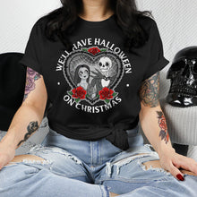 Load image into Gallery viewer, Halloween On Christmas T-Shirt (Unisex)-Tattoo Clothing, Tattoo T-Shirt, EP01-Broken Society