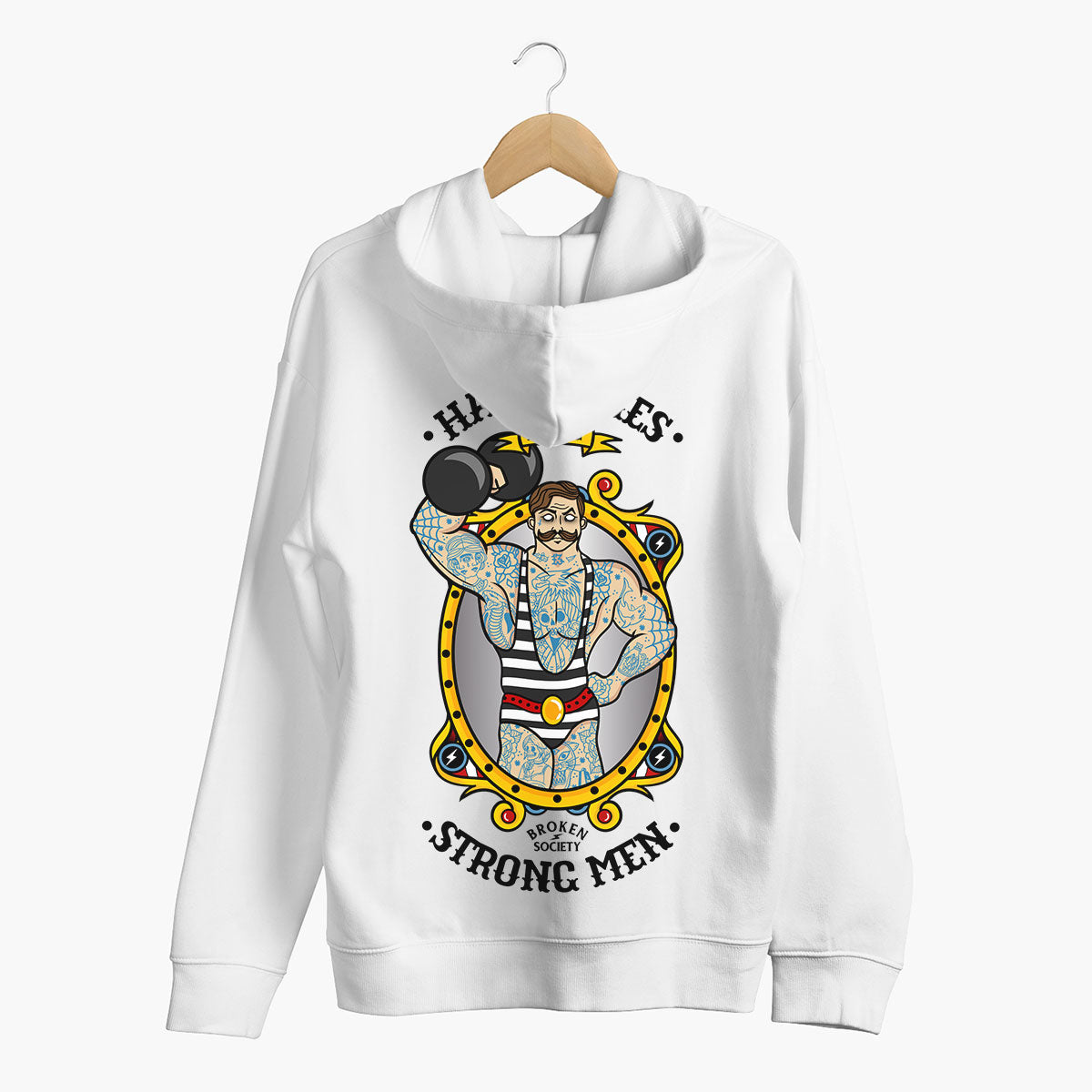 Hard Times Make Strong Men Hoodie (Unisex)-Tattoo Clothing, Tattoo Hoodie, JH001-Broken Society