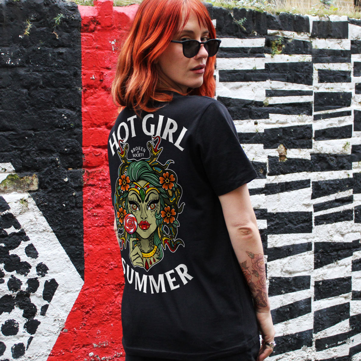 Hot Girl Summer T-Shirt (Unisex)-Tattoo Clothing, Tattoo T-Shirt, EP01-Broken Society