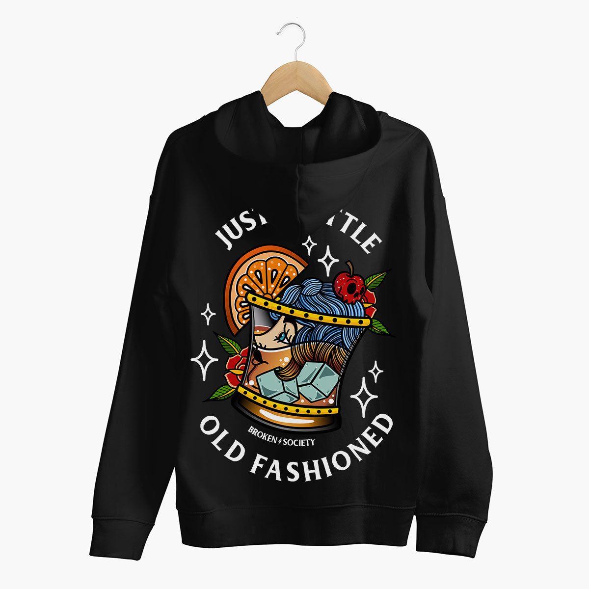 Just A Little Old Fashioned Hoodie (Unisex)-Tattoo Clothing, Tattoo Hoodie, JH001-Broken Society