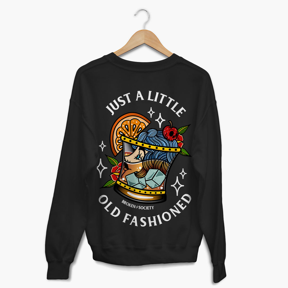 Just A Little Old Fashioned Sweatshirt (Unisex)-Tattoo Clothing, Tattoo Sweatshirt, JH030-Broken Society