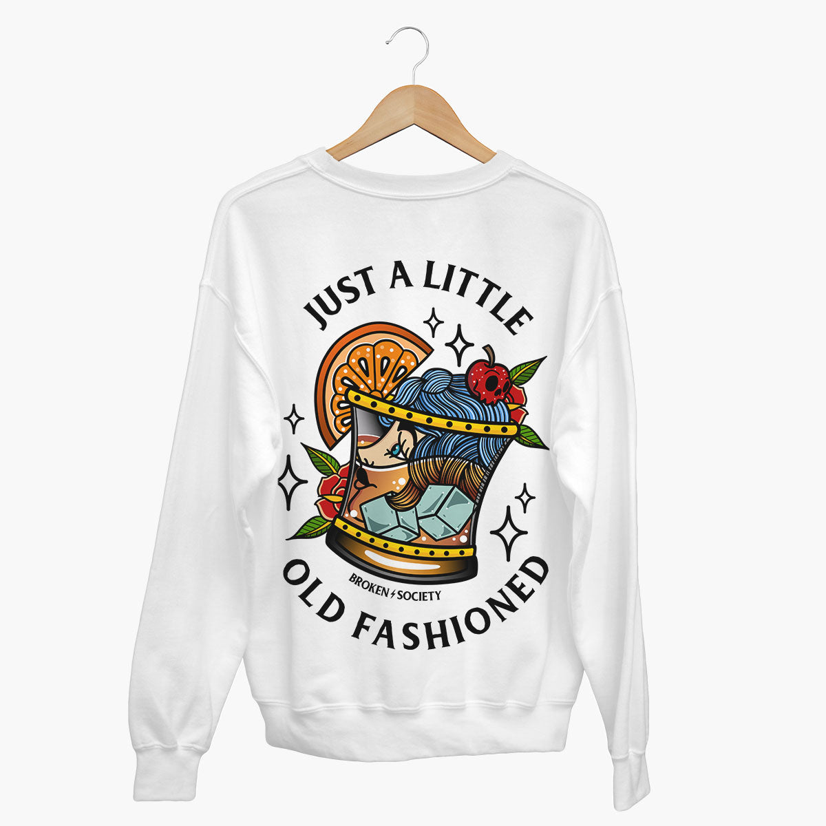 Just A Little Old Fashioned Sweatshirt (Unisex)-Tattoo Clothing, Tattoo Sweatshirt, JH030-Broken Society