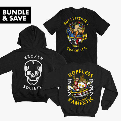 Kids Bundle (Black)-Tattoo Apparel, Tattoo Accessories, Tattoo Gift, Tattoo Bundle-Broken Society