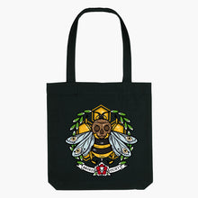 Load image into Gallery viewer, Killer Bee Strong-As-Hell Tote Bag-Tattoo Apparel, Tattoo Accessories, Tattoo Gift, Tattoo Tote Bag-Broken Society