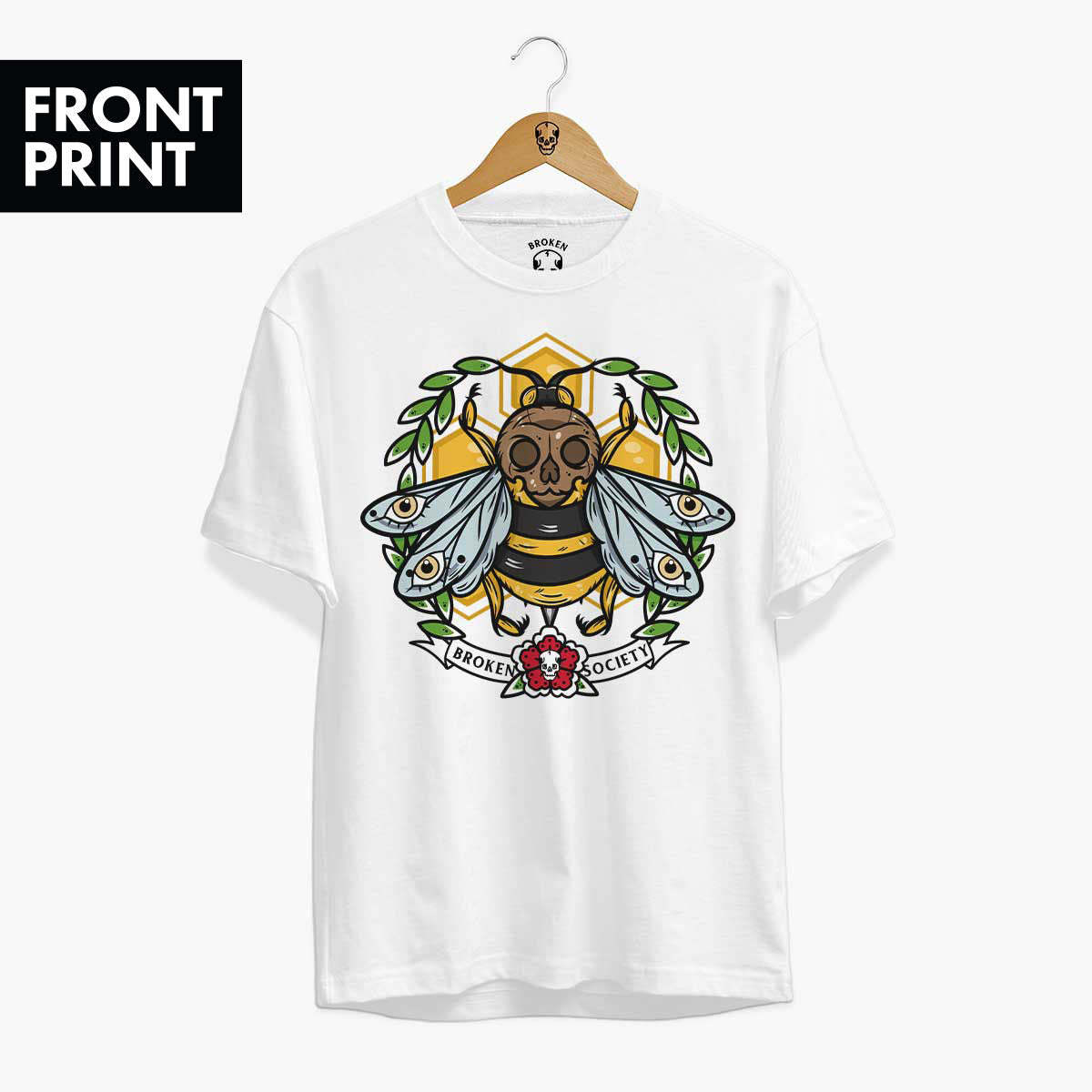 Killer Bee T-Shirt (Unisex)-Tattoo Clothing, Tattoo T-Shirt, N03-Broken Society