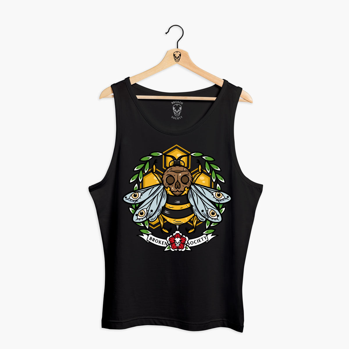 Killer Bee Tank (Unisex)-Tattoo Clothing, Tattoo Tank, 03980-Broken Society