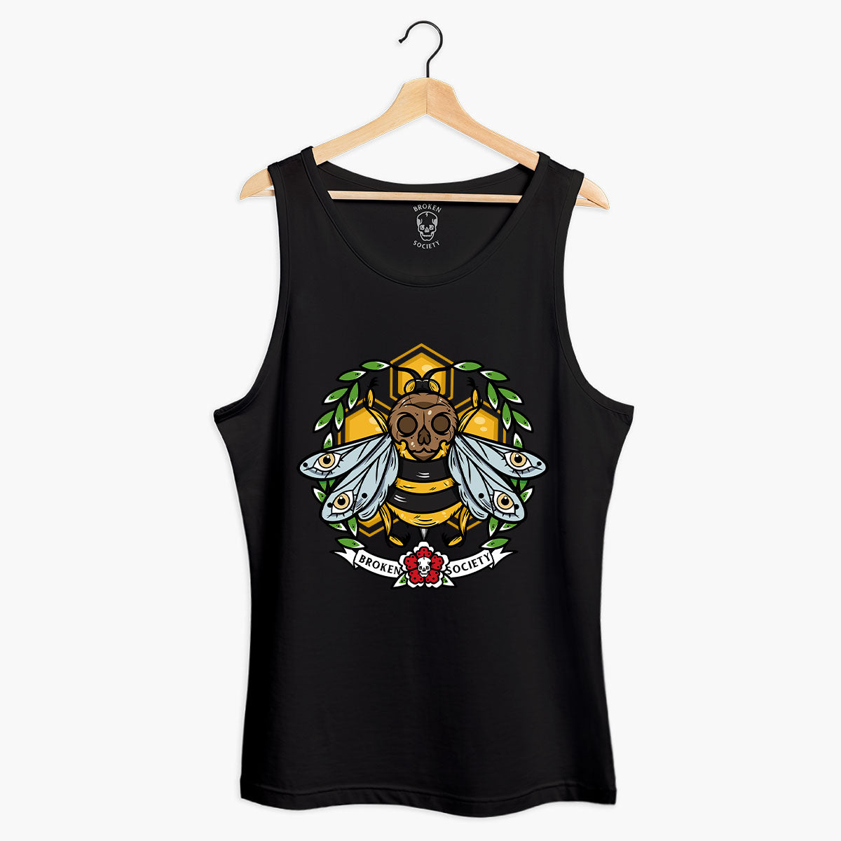 Killer Bee Tank (Unisex)-Tattoo Clothing, Tattoo Tank, 03980-Broken Society
