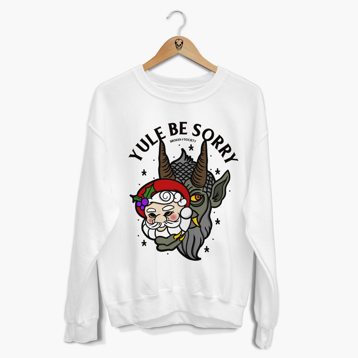 Krampus Alternative Christmas Jumper (Unisex)-Tattoo Clothing, Tattoo Sweatshirt, JH030-Broken Society